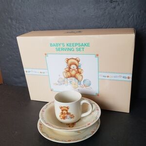 NEW! Vintage HALLMARK Baby's Keepsake Serving Set